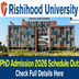 Rishihood University PhD Admission 2026 Schedule Out; Apply from January 27